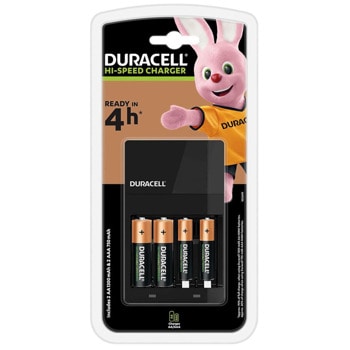 Зарядно устройствo Duracell CEF14, за 4бр. батерии AA и AAA, с включени батерии 2x AA 1300mAh и 2x AAA 750mAh | JAR Computers Duracell CEF14 AA 1300mAh ААА 750mAh