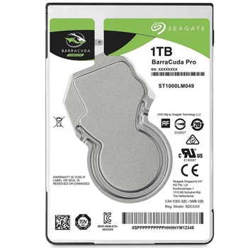 Твърд диск 1TB Seagate BarraCuda Pro, SATA6 Gb/s, 7200 rpm, 128MB, 2.5" (6.35cm) | JAR Computers Seagate HDD Mobile Barracuda25 Guardian