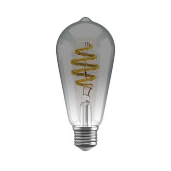 Смарт филаментна крушка Hombli CCT E27 ST64 Smokey, E27, 5.5W, 180lm, 1800-6500K, управление с гласови асистенти Google и Alexa | JAR Computers Hombli CCT E27 ST64 Smokey HBEB-0211