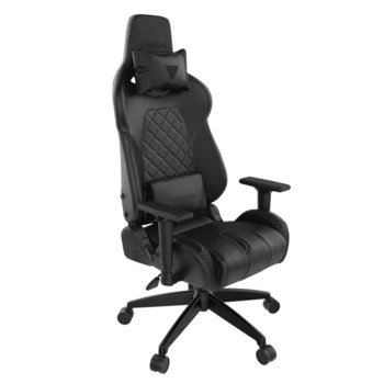 Геймърски стол Gamdias Achilles E1 L RGB, кожа, до 200 кг натоварване, облегалки за ръцете с 2D регулиране, черен | JAR Computers Gamdias Achilles E1 L Black RGB