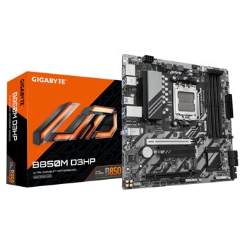 Дънна платка GIGABYTE B850M D3HP, B850, AM5, DDR5, PCI-E 5.0, (DP&HDMI), 4x SATA 6Gb/s, 2x M.2, 1x USB 3.2 Gen1, Micro ATX | JAR Computers дънна платка gigabyte b850m d3hp