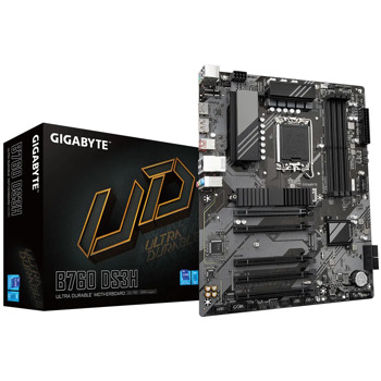 Дънна платка Gigabyte B760 DS3H, LGA1700, B760, DDR5, PCIe 4.0 (D-Sub/HDMI/DP), 2x M.2, 4x SATA 6Gb/s, 1x USB Type-C, 3x USB 3.2 Gen 1, Micro ATX | JAR Computers Gigabyte B760 DS3H DDR4