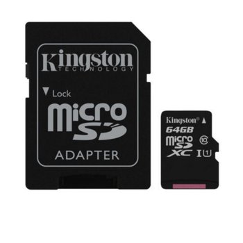 64GB Class10 UHS-1 + SD adapter