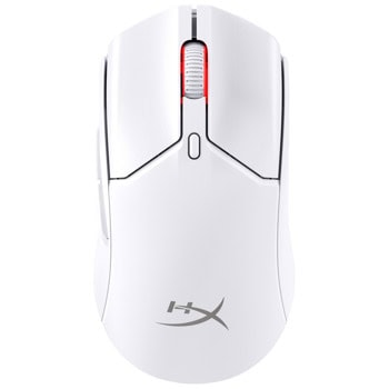 Мишка HyperX Pulsefire Haste 2 Mini, оптична (26000dpi), жична/безжична, USB, Bluetooth, бяла, RGB подсветка, HyperX 26K сензор, 6 програмируеми бутона | JAR Computers HyperX Pulsefire Haste 2 Mini White 7D389AA