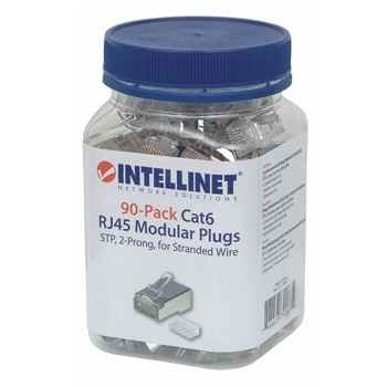 Конектори INTELLINET 790635, RJ-45, STP, Cat 6, 90 броя | JAR Computers INTELLINET 790635