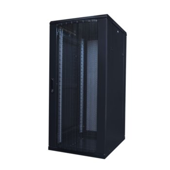 Комуникационен шкаф Toten AD, 27U, 600x1000 мм, до 800кг товароносимост, перфорирана двойна врата, черен | JAR Computers Toten AD 27U w600 d1000