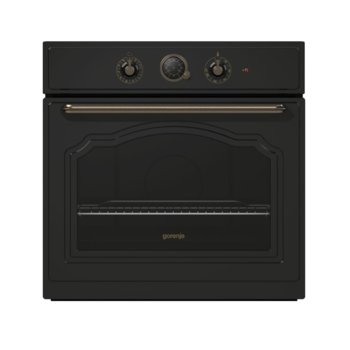 Фурна за вграждане GORENJE BO 73 CLB, клас А, 3300 W, 67л., Механично управление, HomeMade форма, SilverMatte емайл, Голям обем, SuperSize тави, AquaClean почистване, черна | JAR Computers GORENJE BO 73 CLB