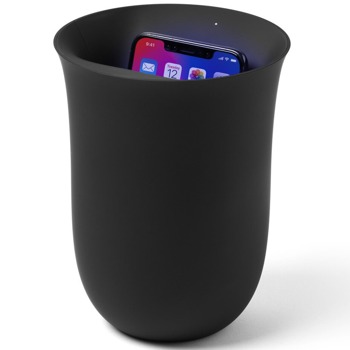 Безжично зарядно Lexon Oblio, от контакт към безжично зареждане, UV дезинфекция, черно | JAR Computers Lexon Oblio IT6679