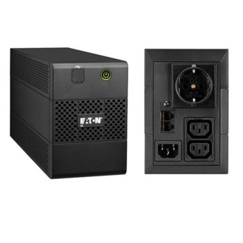 UPS Eaton 5E 650i DIN, 650VA/360W, LineInteractive, USB image