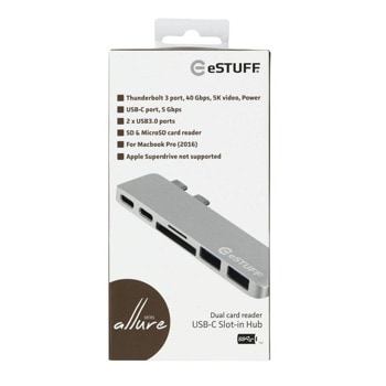 eStuff Allure Hub Pro ES84122-SILVER