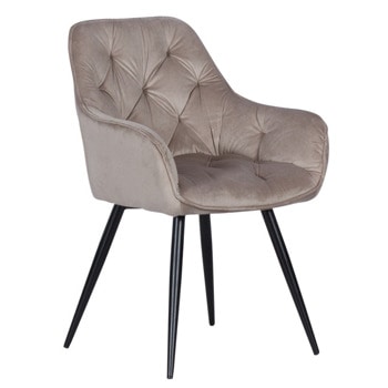 Трапезен стол Carmen LATINA, до 100kg, дамаска, прахово боядисана метална база, лате | JAR Computers Carmen LATINA - лате 3532103