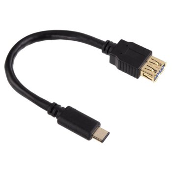 Hama USB C(м) към USB A(ж) 0.15m 135712