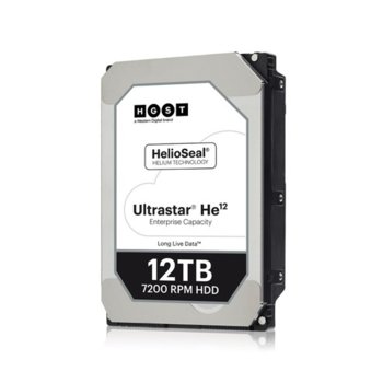 Твърд диск 12TB HGST Ultrastar He12 HUH721212ALE604(0F30146), SATA 6Gb/s, 7 200 rpm, 256MB кеш, 512e sector size(Secure Erase), 3.5" (8.89 cm) | JAR Computers 12TB HGST Ultrastar He12 HUH721212ALE604