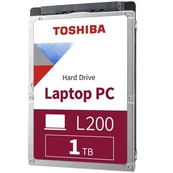 Твърд диск 1TB Toshiba L200, SATA 6Gb/s, 5400 rpm, 128MB, 2.5" (6.35cm) | JAR Computers Toshiba 1TB L200 2.5in