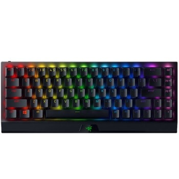 Клавиатура Razer BlackWidow V3 Mini (RZ03-03891400-R3M1), безжична, гейминг, механична, зелени Razer Tactile суичове, US подредба, черна, Bluetooth, USB | JAR Computers Razer RZ03-03891400-R3M1