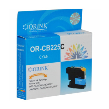 Касета за Brother MFC J4420DW/J4620DW/J4625DW/J5320DW/J5620DW/J5625DW/J5720DW - Cyan - LC-225XLC - Orink HLC-225XLC - Неоригинална, Заб.: 1200 брой копия | JAR Computers Cyan LC-225XLC
