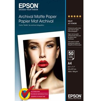 Фотохартия Epson C13S041342, A4, матирана, 189 g/m2, 50 листа | JAR Computers Epson C13S041342