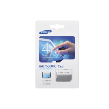 Samsung 4GB micro SD Card Std Class6, Up to 24MB/S