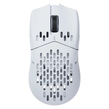 Мишка Keychron M1-A5, оптична (26000dpi), жична/безжична, Bluetooth, 2.4GHz, USB-C, бяла, PixArt PAW 3395 сензор, RGB подсветка | JAR Computers Мишка Keychron M1 White Wireless M1-A5