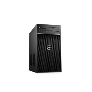 Настолен компютър Precision 3630 Tower (#DELL02361), четириядрен Coffee Lake Intel Xeon E-2124 3.3/4.3 GHz, Radeon Pro WX 2100 2GB, 8GB DDR4, 1TB HDD & 256GB SSD, 1x USB 3.1 Type C, клавиатура и мишка, Windows 10 | JAR Computers Dell Precision 3630 T