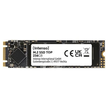 Памет SSD 256GB, Intenso Top, SATA 6Gb/s, M.2 (2280), скорост на четене до 550MB/s, скорост на запис до 500MB/s | JAR Computers Intenso Top 256GB M.2 SATA III 3832440
