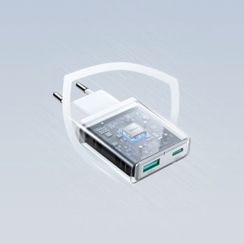 joyroom super slim dual port 20w бял