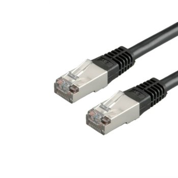 Пач кабел Roline 21.99.1335, SFTP, cat.6, 1m, черен | JAR Computers ROLINE 21.99.1335 S/FTP Patch Cat.6 1 м Черен