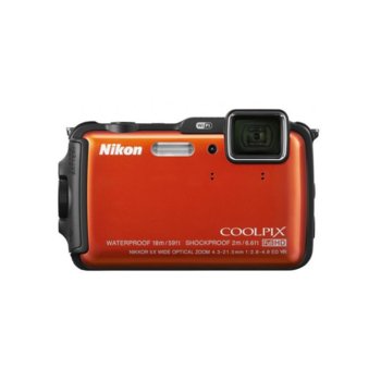 Nikon CoolPix AW120 (оранжев) + карта 8 GB