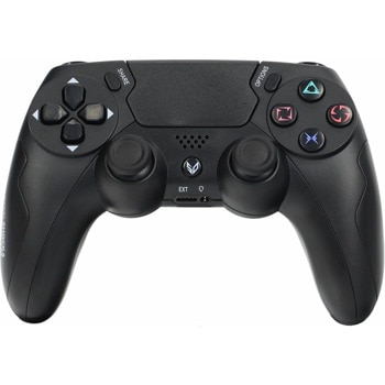 Геймпад SteelDigi Steelshock v3 Payat, безжичен, за PS4, черен | JAR Computers SteelDigi Steelshock v3 Payat черен PS4-SH04B