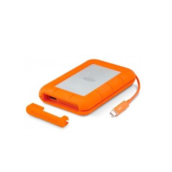Твърд диск 1TB, LaCie Rugged STEV1000400, външен, 2.5" (6.35 cm), Thunderbolt, USB 3.0, оранжев | JAR Computers Lacie 1TB Rugged STEV1000400