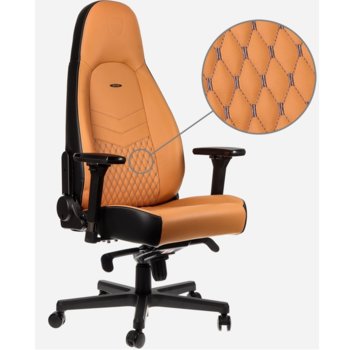 Геймърски стол noblechairs Icon, еко кожа, жълт | JAR Computers noblechairs Icon Yellow