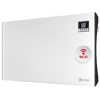 Конвектор Елдом RH01W20W-W, 2000W, за помещения до 22m2, Wi-Fi управление, функция за интелигентно засичане на отворен прозорец, защита против пpeoбpъщaнe, двойна защита против прегряване, бял | JAR Computers Елдом RH01W20W-W