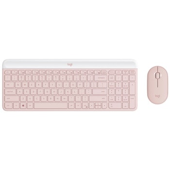 Комплект клавиатура и мишка Logitech MK470, безжични, оптична мишка (1000 dpi), USB, розови image
