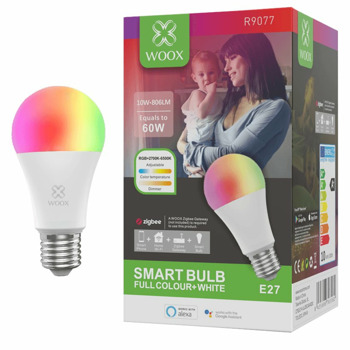 Woox Smart Zigbee E27 LED Bulb RGB+CCT R9077