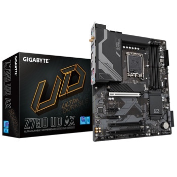 Дънна платка Gigabyte Z790 UD AX, Z790, LGA1700, DDR5, PCI-e 5.0 (DisplayPort&HDMI), 2x M.2, 6x SATA 6Gb/s, 4x USB 3.2 Gen 1, 4x USB 2.0, ATX | JAR Computers Дънна платка GIGABYTE Z790 UD AX