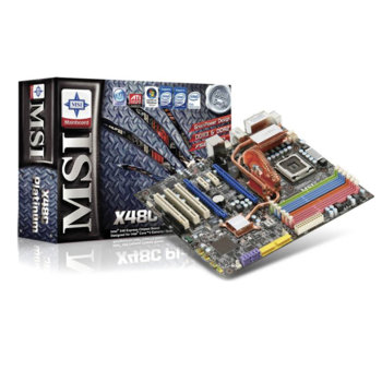 Дънна платка MSI X48C Platinum, X48, LGA775, DDR2&DDR3, 2xPCI Express, SB7.1, Lan1000, SerialATA Raid, 1394, ATX | JAR Computers MSI X48C Platinum