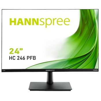 Монитор Hannspree HC246PFB, 24" (60.96cm) TFT панел, WUXGA, 5ms, 10 000 000:1, 250cd/m2, DisplayPort, HDMI, VGA image