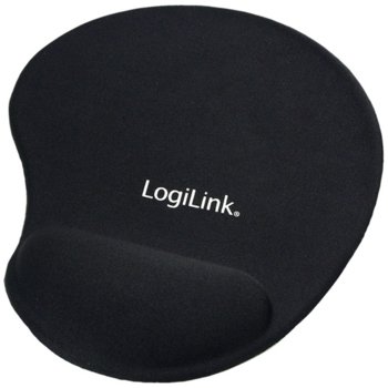 Подложка за мишка, LogiLink Mousepad with Gel Wrist Rest Support, черна, | JAR Computers LogiLink Mousepad Wrist Support ID0027