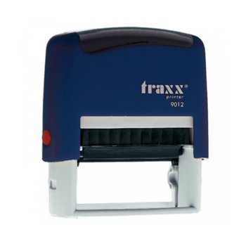Автоматичен печат Traxx 9012 син правоъгълен