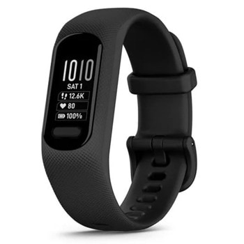 Смарт гривна Garmin vivosmart 5 Black Large, 88x154 pix дисплей, Bluetooth, Smart и ANT+, до 7 дни време за работа, водоустойчива, черна | JAR Computers vivosmart® 5 - Black (Large) 010-02645-14
