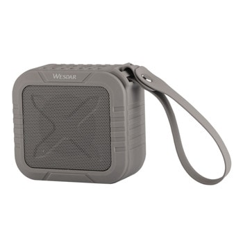 Тонколона Wesdar K25 Gray, 1.0, 5W, Bluetooth, SDCard слот, AUX, сива, силиконова дръжка | JAR Computers Wesdar K25 Gray