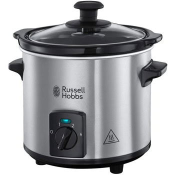 Уред за бавно готвене Russell Hobbs Compact Home Slow Cooker, 3 температурни нива, 2 л. съд, инокс | JAR Computers Russell Hobbs Compact Home 2L Slow Cooker 25570-56
