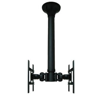 Стойка за телевизор NewStar FPMA-C200D, за таван, за екрани от 10" до 40", VESA до 200x200 mm, макс. тегло до 10кг., регулируема, за 2 бр. монитора, черна | JAR Computers NewStar FPMA-C200D