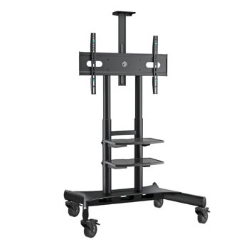 Стойка за телевизор ONKRON TS1881, за под, за екрани от 50" до 86", VESA 800x500, до 90.9кг, мобилна, черна | JAR Computers ONKRON TS1881 Black