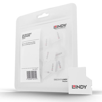 Блокери Lindy 40479, за заключваща система SD Port, 10 бр. (без ключ) | JAR Computers SD Port Blocker LNY-40479