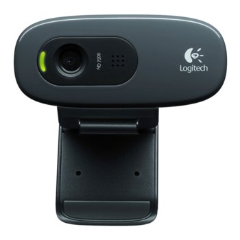 Уеб камера Logitech C270, микрофон, HD (1280x720@30fps), USB, черна | JAR Computers Уеб камера Logitech C270, черна, микрофон