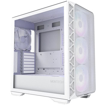 Кутия Montech AIR 903 MAX, EATX/ATX/mATX/Mini-ITX, 1x USB Type-C, 2x USB 3.0, 3x ARGB 140mm вентилатора, с прозорец, бяла, без захранване | JAR Computers Montech AIR 903 MAX White AIR-903-MAX-WH