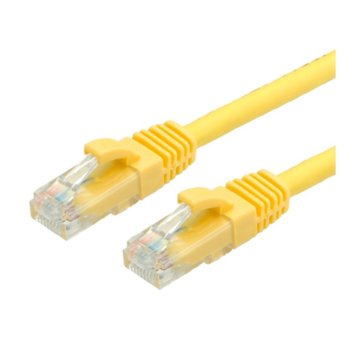 Пач кабел, Roline, UTP, Cat. 5e, AWG 24, 5m, жълт | JAR Computers ROLINE 21.15.0562 UTP Patch Cat.5e, 5.0 м