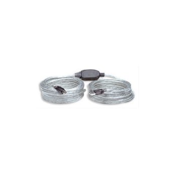 Кабел Manhattan 510424, от USB A(м) към USB B(м), 11m, до 480 Mbps, сив | JAR Computers Manhattan USB A(м) към USB B(м) 11m 510424