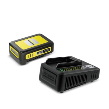 Комплект зарядно устройство и батерия Karcher Battery Power 2.445-062.0, IPX5, 18V, 2,5 Ah, съвместим с Karcher AD 2 Battery, AD 2 Battery Set, BLV 18-200 Battery, BP 2.000-18 Barrel, CNS 18-30 Battery | JAR Computers Karcher 2.445-062.0